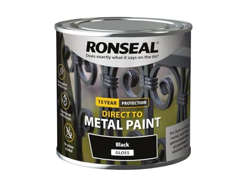 Ronseal Direct to Metal Paint Black Gloss 250ml