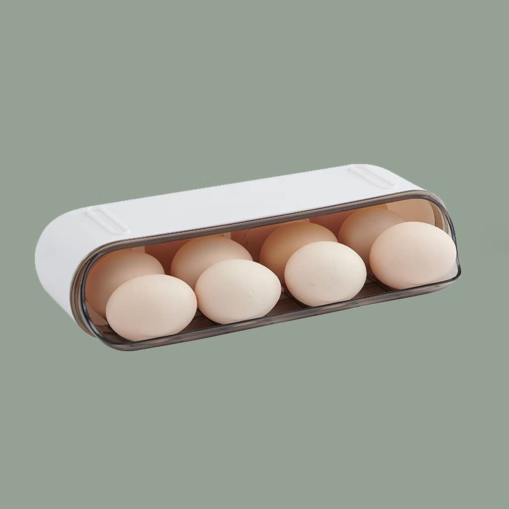 Boîte à œufs roulante de conservation fraîche, pour réfrigérateur, rangement et Organization de la cuisine, étagère Type tiroir, conteneur de rangement en plastique pour la maison