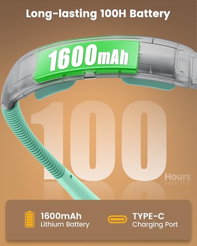 Image of Glocusent Neck Light with Timer, 100 Hours Book Light for Bedtime Reading