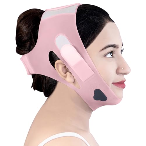 Bande de levage en silicone rose avec mentonnière pour femme