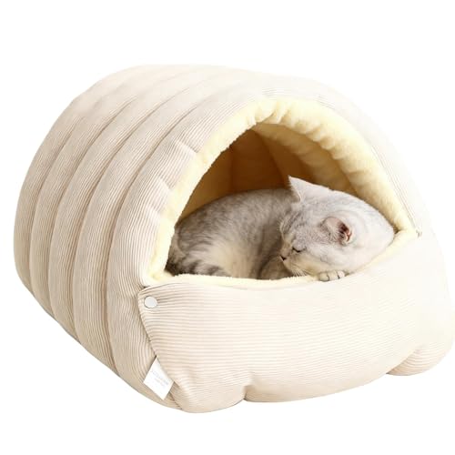 Cat Cave House - Cat Bed iglloo House, Warming Pet Resting Cave, Soft Kitten Hideaway Tent for Small...