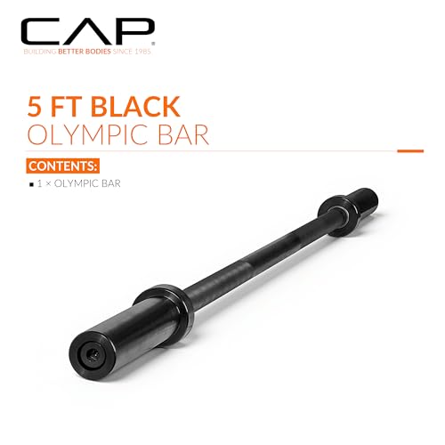 Image of CAP Olympic Barbell - 5FT, 6FT, & 7FT Strength Training Weight Bars, Multiple Options