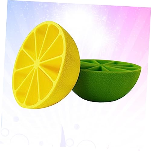 Molde de silicona para cubitos de hielo forma limón 2 piezas miniatura 7