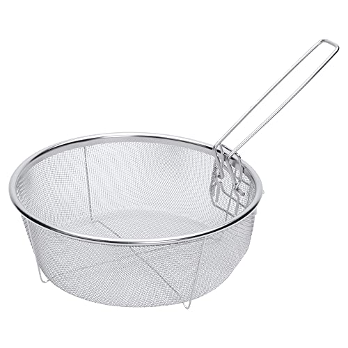 Mimo Style Cesto Multiuso 22cm, Feito Inteiramente em Aço Inoxidável. Perfeito Para Fritar, Escorrer Massa, Escorrer Legumes ou Pode Ser Usada Para Fazer Frituras