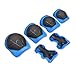 Kids Protective Gear SKL Knee Pads for Kids Knee and Elbow Pads with Wrist Guards 3 in 1 for Skating Cycling Bike Rollerblading Scooter (Blue, [Upgraded Vistion 3.0]), Medium