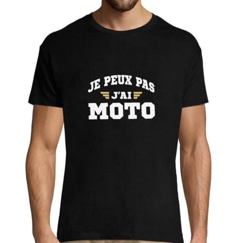 T-shirt homme je peux pas j'ai moto rigolo pour motard passionné