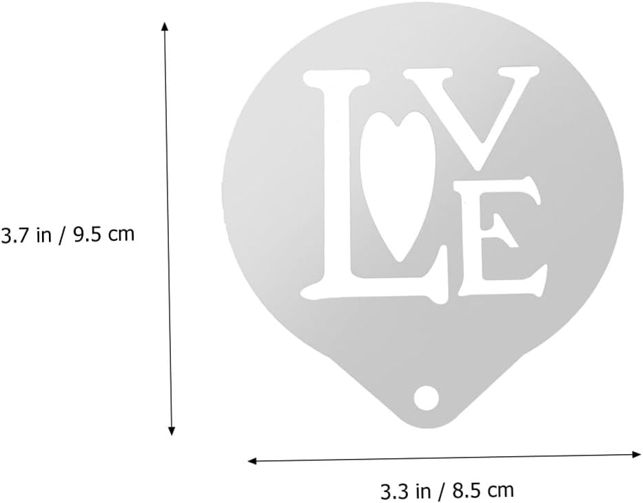 Stainless Steel Coffee Decorating Stencil for Cappuccino Baking