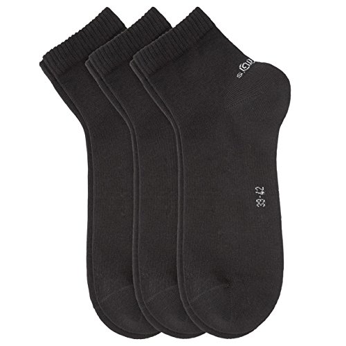 S.Oliver Unisex Quarter Socken 6er Pack, Größe:43-46;Farbe:black (05)