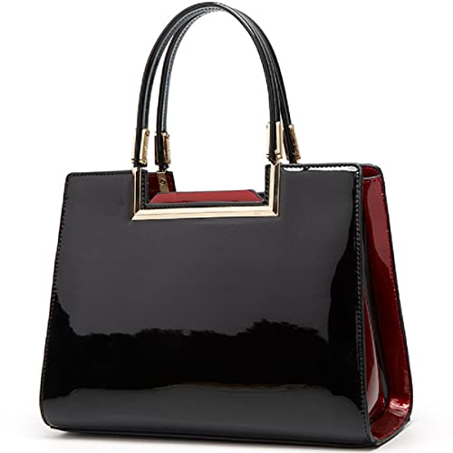 Bolso brillante de cuero patentado para mujer miniatura 1