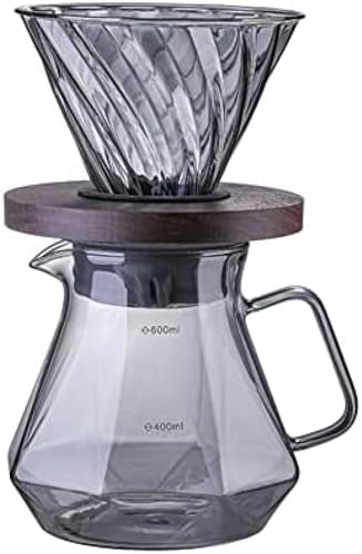 Zxyler耐熱ガラスハンドドリップコーヒードリッパーセット コーヒーサーバー付きドリップ器具 職人デザイン フィルター同梱 食洗器対応 家庭用・コーヒー愛好者向け 専門的ドリップコーヒーセット