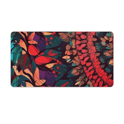 Tapis de souris de jeu étanche et antidérapant avec motif floral abstrait