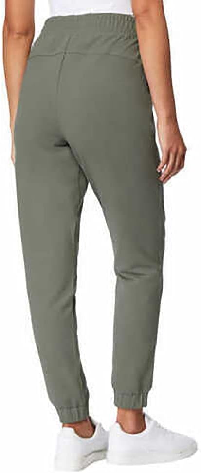 32 Degrees Women's Elastic Waistband Jogger Pant (Olive, Medium)