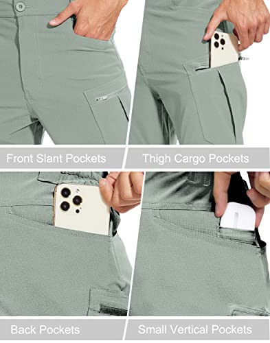 Natuvenix Mens Hiking Pants,Travel Tactical Pants For Men Quick Dry Fishing Pants For Men Casual Stretch Water Resistant #TOP3