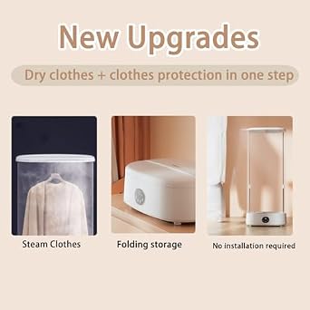 Electric Clothes Dryer,Heat Pump Dryers1h Quickly Drying 1000w, Timer,2 Layer Design,Wet Laundry Fast Drying Portable Clothes Dryer,Touch Screen Digital Display,With10 Hanger