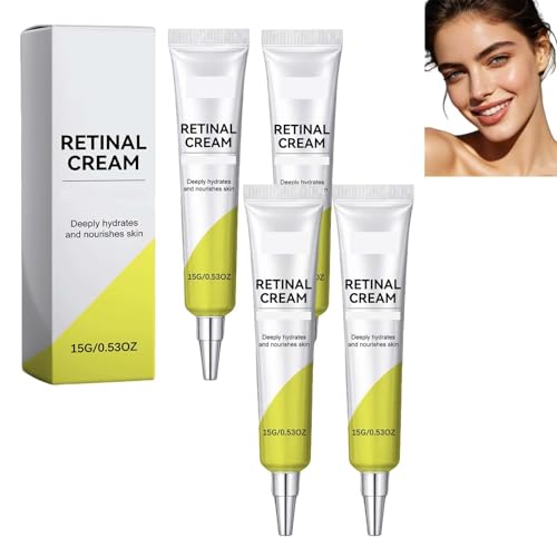 Image of Retinol Moisturizing Cream, Deep Hydrated Nourishing Facial Balm, Anti Aging Firming Skin Lotion, Wrinkle Smoothing Daily Care Cream For Face Neck All Skin Types Day Night Beauty Maintenance (PCS4)