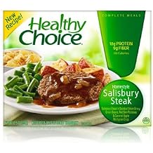 Healthy Choice Salisbury Steak With Mushrooms, 3.9-Pound Pack of 4