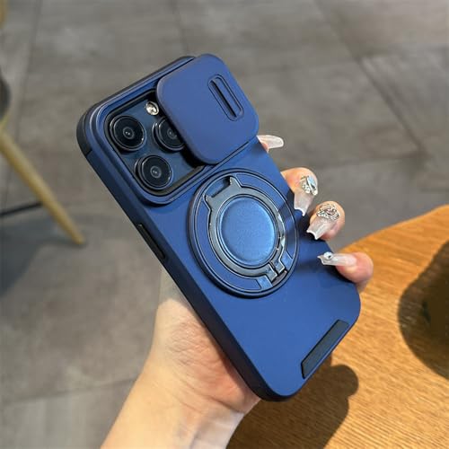 Protection objectif coulissante coque iPhone 15 Plus antichoc bleu marine
