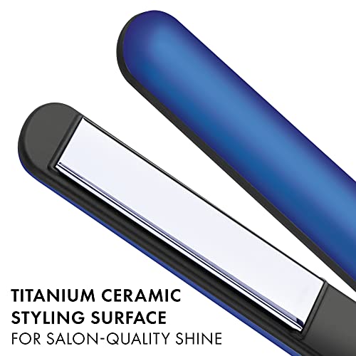 Hot Tools Professional Radiant Blue Micro-Shine Titanium Flat Iron, 1 Inch #TOP1