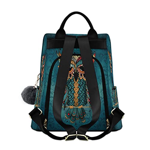 Alaza Owl Print Boho Ethnic Women Backpack Anti Theft Back Pack Shoulder Fashion Bag Purse #TOP1