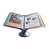 Organizador Referencia Escritorio - Carpeta Exhibición Abatible Escritorio, Estante Exhibición Catálogo Con 10 Bolsillos Exhibición, Referencia Escritorio(Multi-Coloured)