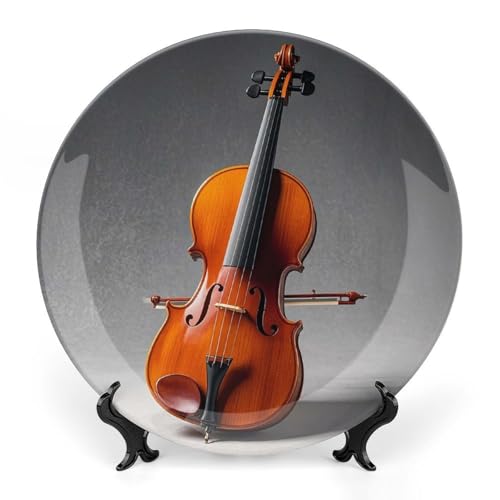 Plato decorativo de porcelana hueso Cello Model Kit 7 pulg miniatura 1
