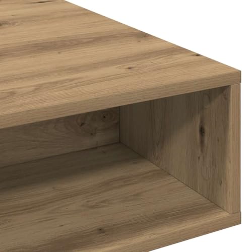 Table de salon moderne en bois à triple compartiment rectangulaire - 8