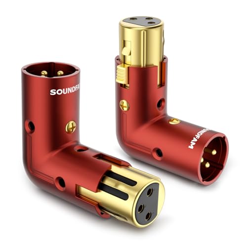 SOUNDFAM Adjustable 90-Degree XLR Adapter, 2-Pack for Microphone Cable by SOUNDFAM - Used condition - US$18.99