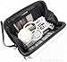 Framendino, Silver Hard Shell Cosmetics Case Carrying Bag for Toiletry Mini Cross Body with Detachable Grip Rope and Shoulder Strap Women
