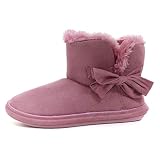 Pantuflas de piel sintética para mujer, tallas 34, 4, 5, 6, 7, 8, color Rosa, talla 39 EU