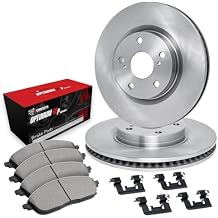 R1 Concepts Rear Brake Kit For 1993-1994 BMW 740i, 740iL, 1988-1994 BMW 750iL| Blank Brake Rotors| Optimum OEP Brake Pads and Rotors Kit| Hardware included