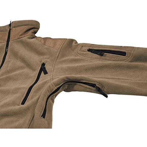 Mfh Men's Heavy Strike Fleece Jacket Coyote Tan Size Xxl #TOP2