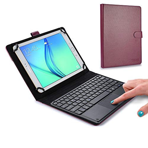 Cooper Touchpad Executive Keyboard Case for Samsung Galaxy Tab S 10.5 | 2-in-1 Bluetooth Wireless Touchpad Keyboard and Leather Folio (Purple)