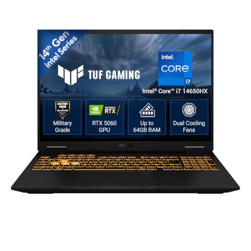 Image of ASUS TUF 16 (2026),14th Gen,Intel Core i7 14650HX,RTX 5060-8GB,16GB RAM (Upgradeable),512GB SSD,FHD+,16 inch(40 cm),Win 11,M365 Basic(1Y),Office 2024,Off Black,2.2 Kg,FX610JM-TU105WS,Gaming Laptop