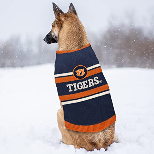NCAA Auburn Tigers Dog Sweater, Size Large. Warm and Cozy Knit Pet Sweater with NCAA Team Logo, Best Puppy Sweater for Large and Small Dogs by Pets First - Used condition - Image 3