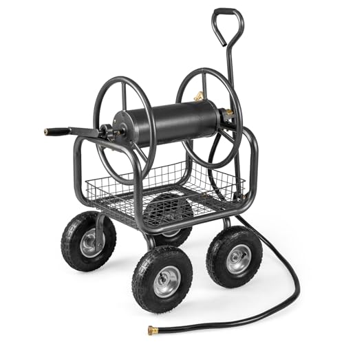 Goplus 300FT Heavy-Duty Garden Hose Reel Cart