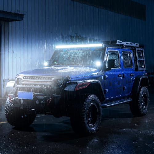 Image of OEDRO 52 Inch Triple-Row LED Light Bar with 4 inch Driving Light Pods (2 Pack)