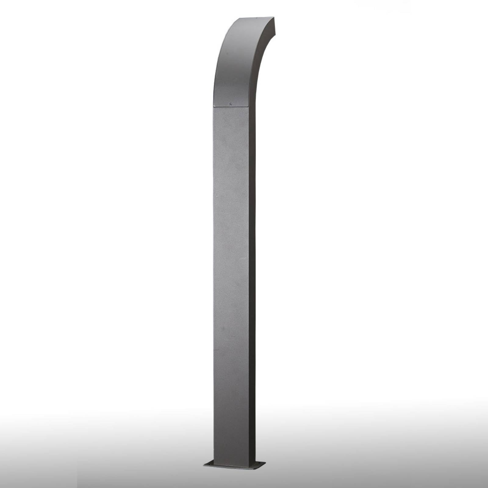 Lucande Lampada LED da esterni (Moderno) colore Nero, in Alluminio lampadina inclusa lampioncino paletto luminoso lampada viale lampione