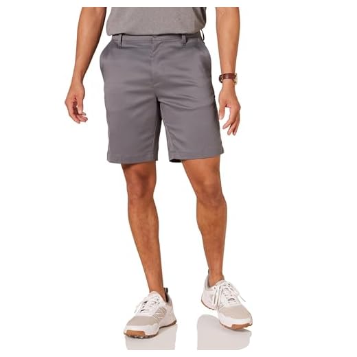 Amazon Essentials Men's Slim-Fit Stretch Golf Short, Grey, 33W