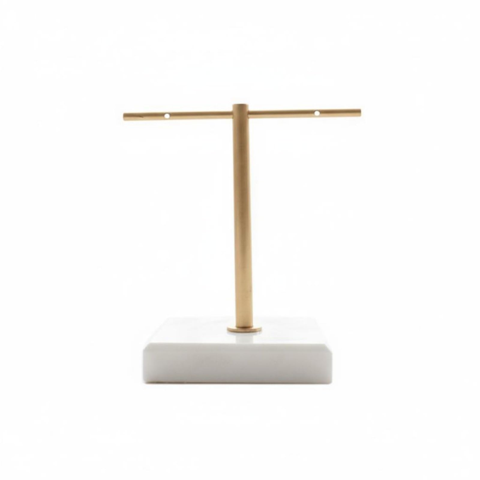 TISHITA Soporte para Joyas Organizador Expositor Colgador Bandeja de Joyas Estilo Nórdico con Toque Artístico en Mármol, Grande, Bloque Rectangular De Mármol Blanco
