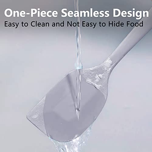 Gray Silicone Spatula For Cooking Heat Resistant, 10.8 Inch Small Kitchen Spatula Silicone, Flexible Rubber Spatula For Baking #TOP5