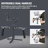NEEWER Dual Handgrip Compatible with DJI RS4 RS4 Pro RS3 RS3 Pro RS2 RSC2 Ronin S SC Gimbal, Dual Handle Kit with 2 Mini NATO Rails, Quick Release NATO Clamps, 1/4" & 3/8" Threads, GA006 - Image 7
