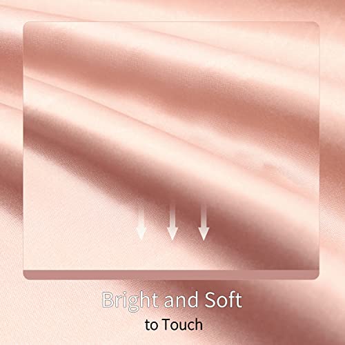 25 Pack Cloth Napkins 17 X 17 Inch Square Satin Cloth Napkins, Soft Table Napkins Bright Silk Dinner Napkin Cloth (Rose Gold) #TOP2