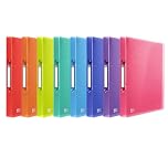 Oxford A4 Ring Binders, 10-Pack, Lightweight Flexible Plastic Folders, 40 mm Spine Holds Up to 250 Sheets, Durable Wipe-Clean Covers, Assorted Colours