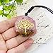 EDEN'S CALL Orgone Necklace, Tree of Life Orgonite Healing Crystal Stone Pendant Necklace for Spiritual Healing and Meditation Energy Talisman Sacred Geometry Tiger's Eye Necklaces, Rose Quartz