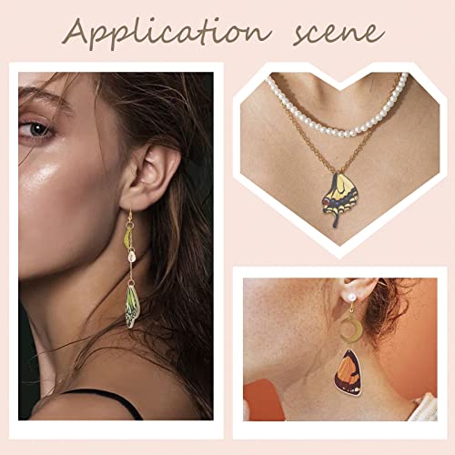 Sunnyclue 1 Box 24Pcs 6 Style Butterfly Wing Charms Acrylic Butterfly Charms Butterfly Charm Bulk Insert Wings Spring Charm For Jewelry Making Charms Diy Necklace Earrings Bracelet Women Adult Craft #TOP4