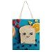 Grand Sacs de Courses Shopping Personnalisé Sac Fourre-Tout en Toile Imprimé pour Femme Quotidien Beau Pain grillé
