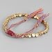 Tibetan Women Men Lucky Red Rope Copper Beaded Bracelet Buddhist Handmade Gift-1