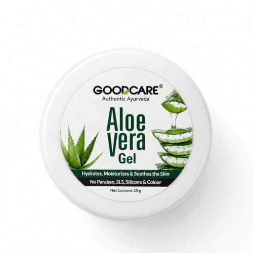 Image of Goodcare Pure Aloe Vera Gel 15g | Enriched with Vitamin E & C | Multipurpose Face, Skin & Hair Gel | Deep Hydration, Soothing & Nourishment | For All Skin & Hair Types
