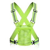 yotutun Reflektierende Weste Einstellbar Laufweste Warnweste Fahrrad Atmungsaktiv Sicherheitsweste...