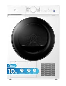 Midea Wärmepumpentrockner V3 series, 10 kg, Energieklasse D mit Wärmepumpentechnologie, UV-Licht für hygienische Reinheit, Knitterschutz, LED-Display, Startzeitvorwahl,Schnelltro...